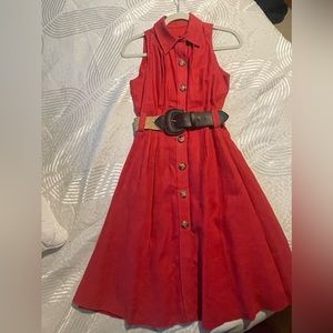 60s inspired linen dress